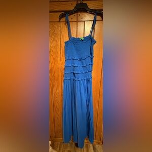 J. Crew Vibrant Blue Smocked Dress